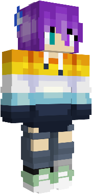 A Minecraft player character