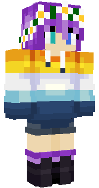 A Minecraft player character