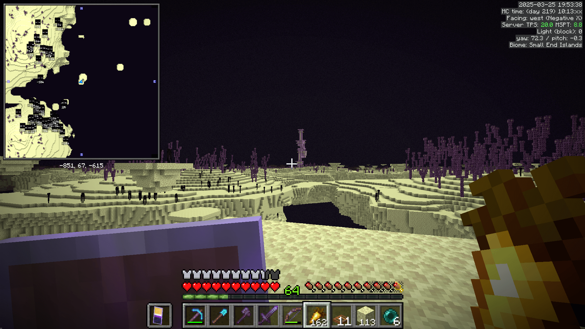 The outer End, with an end city in the distance.