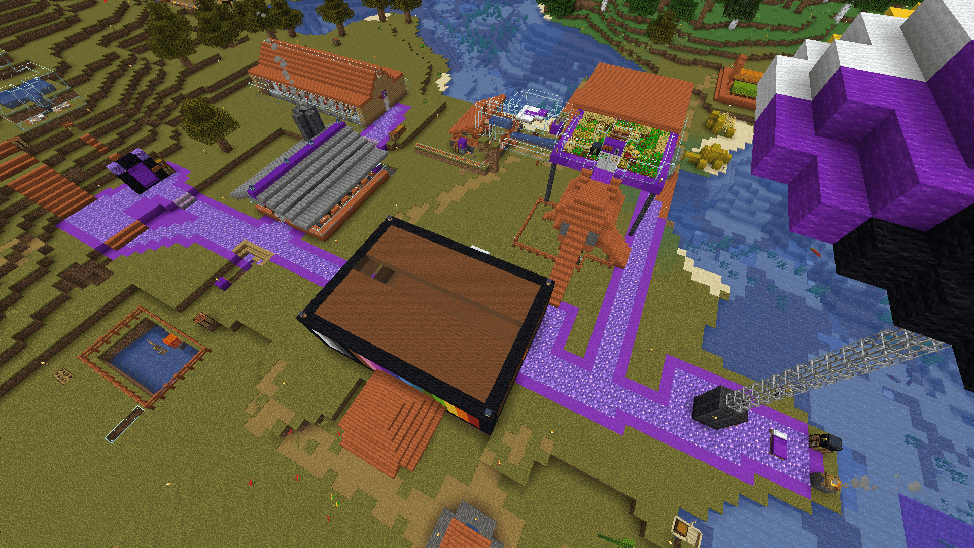 A second look at the amethyst path, this time with a border of purple concrete.