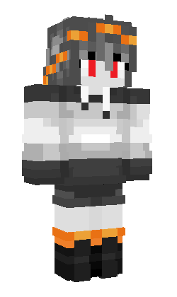 Alternate Ela skin in greyscale with bright red eyes, inspired by the Creaking.