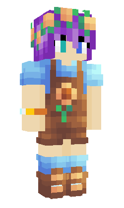 Alternate Ela skin in a blue shirt and overalls.