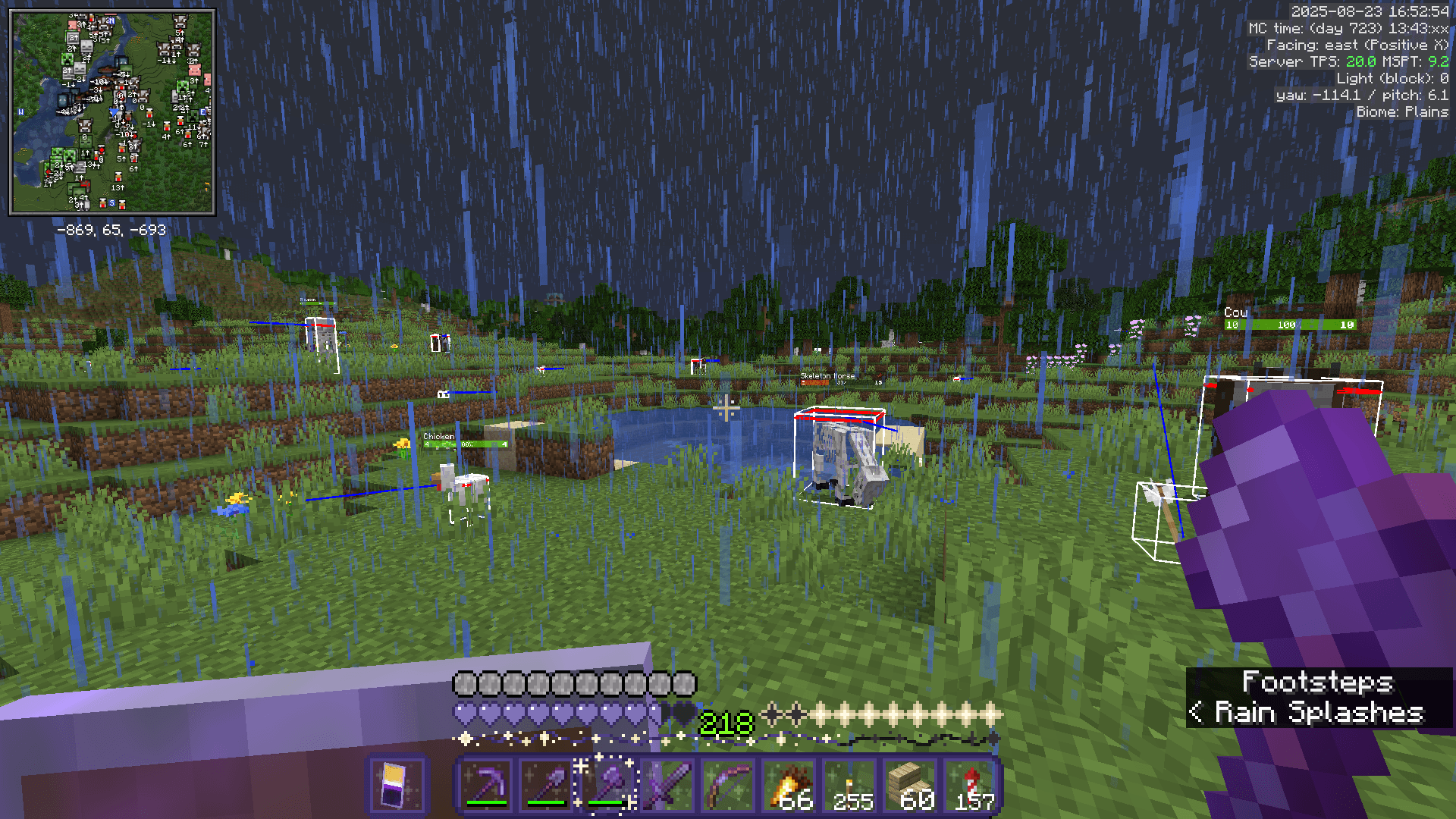 Reverse angle of the previous scene after the skeleton horse fight. Only a single, damaged skeleton horse remains.