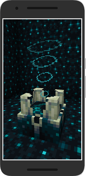 Warden approaches (in Minecraft... right?) A stock phone image with a sculk shrieker on its screen